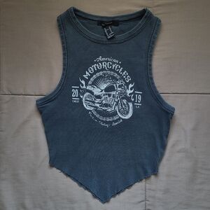 Forever 21 American Motorcycles Racerback Crop Top